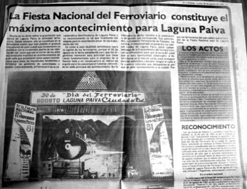 Fotografía del Diario el Litoral del 30 de Agosto de 1982
